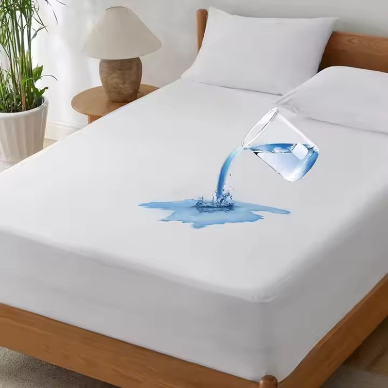 Protetor de Colchão de Tamanho Duplo Ultra Macio Respirável e Silencioso em Jacquard Tricotado com Efeito Refrescante
