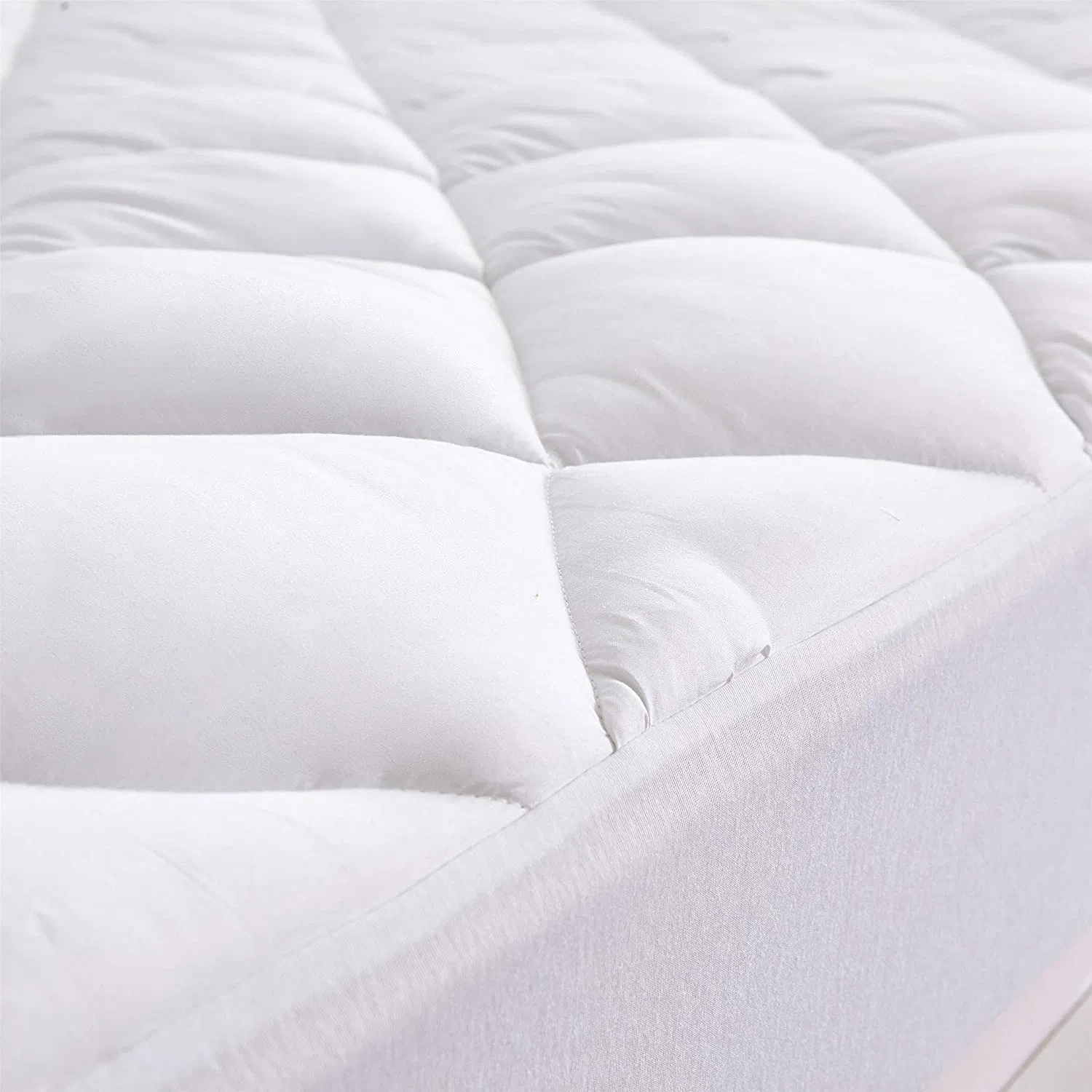Protetor de Colchão Personalizado em Poliéster Impermeável com Design de Diamante em Quilted para Hotel / Casa com Saia Elástica Tricotada