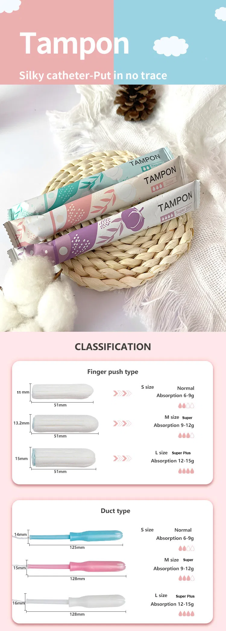 Tampons de Algodão Orgânico