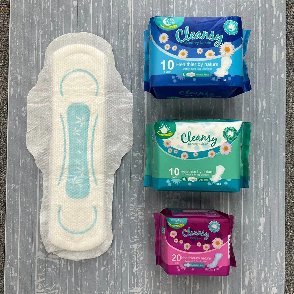 Cleansy Ultra Long Anti Vazamento Lateral Instantâneo Noturno Absorventes Descartáveis para Mulheres