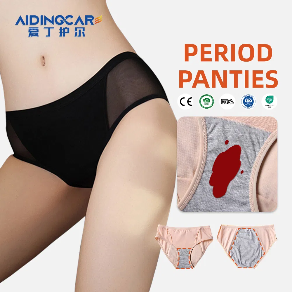 Calcinhas menstruais de algodão laváveis por atacado para homens