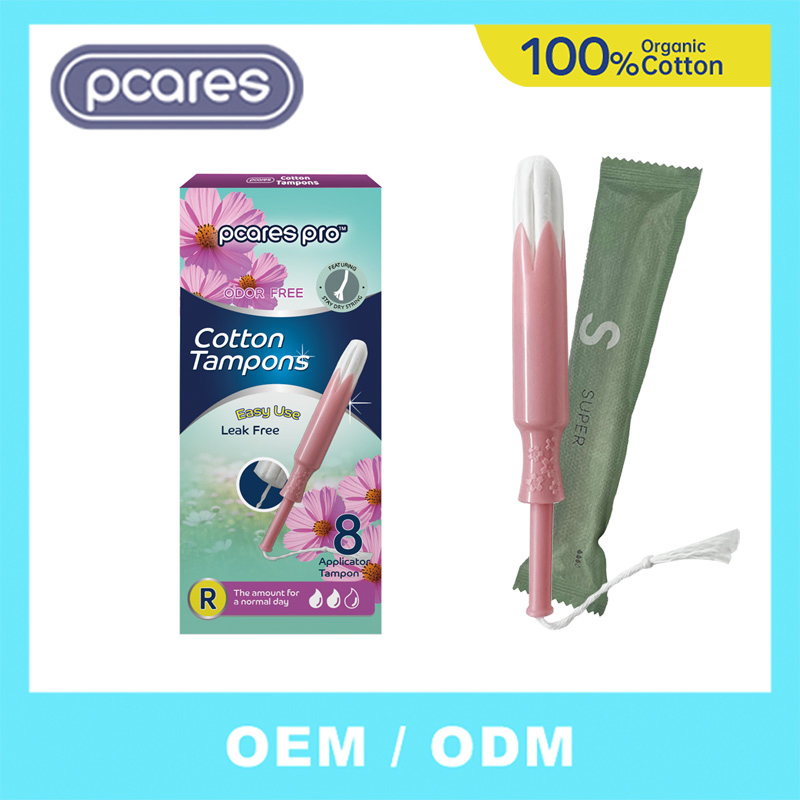 Tampons Super Absorventes OEM 100% Algodão Orgânico Viscose 100% Tampon ODM ODM