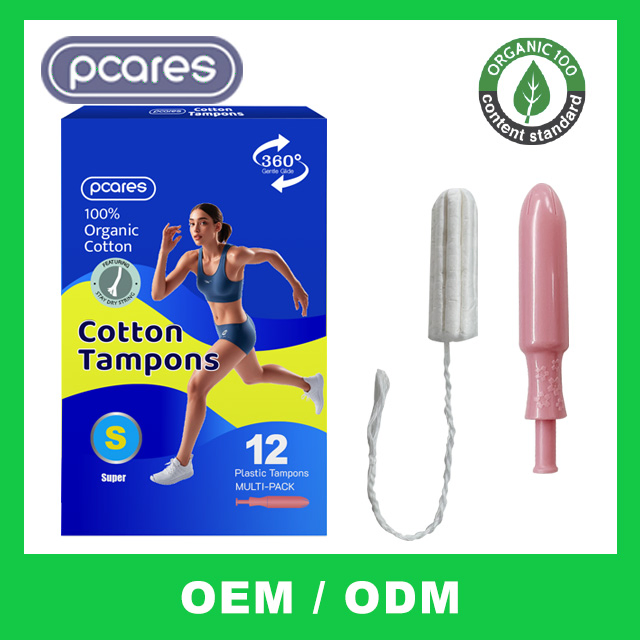 Tampons Super Absorventes OEM 100% Algodão Orgânico Viscose 100% Tampon ODM ODM