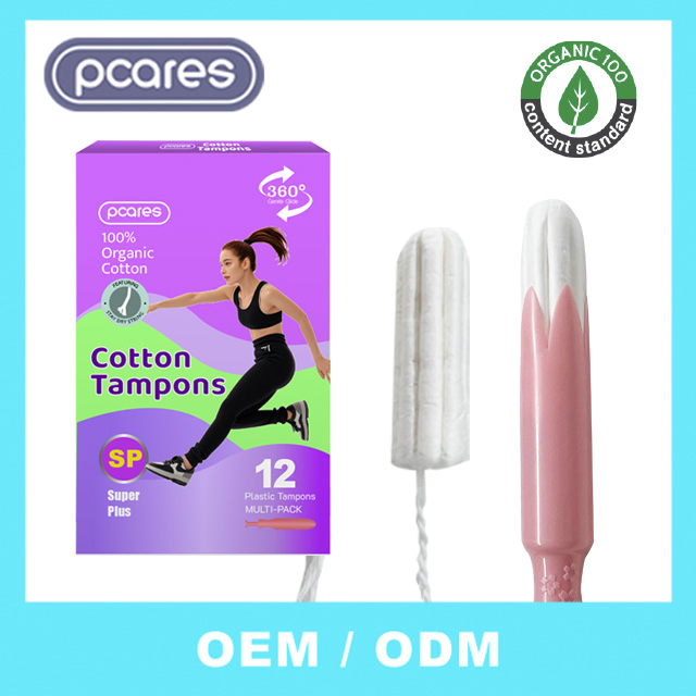 Tampons biodegradáveis com marca personalizada - Atacado OEM/ODM, ecológicos