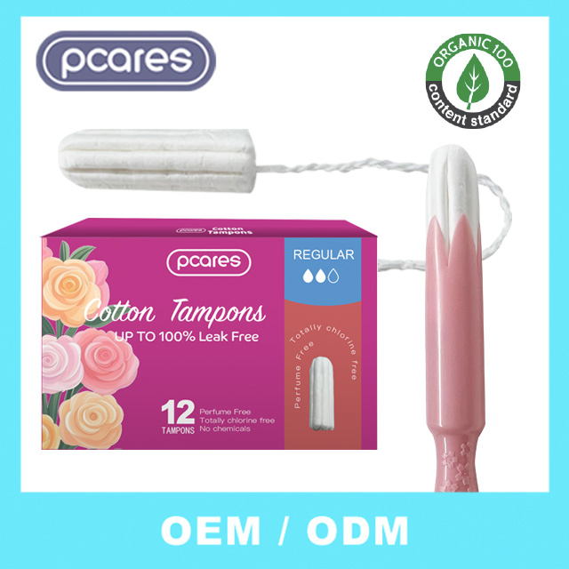 Tampons biodegradáveis com marca personalizada - Atacado OEM/ODM, ecológicos