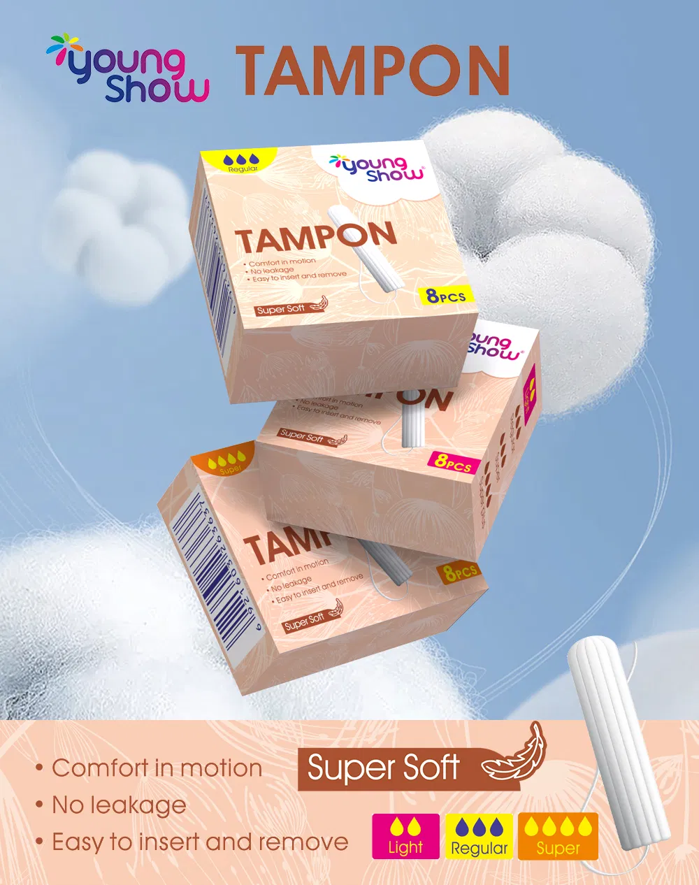 Tampons de Algodão Orgânico