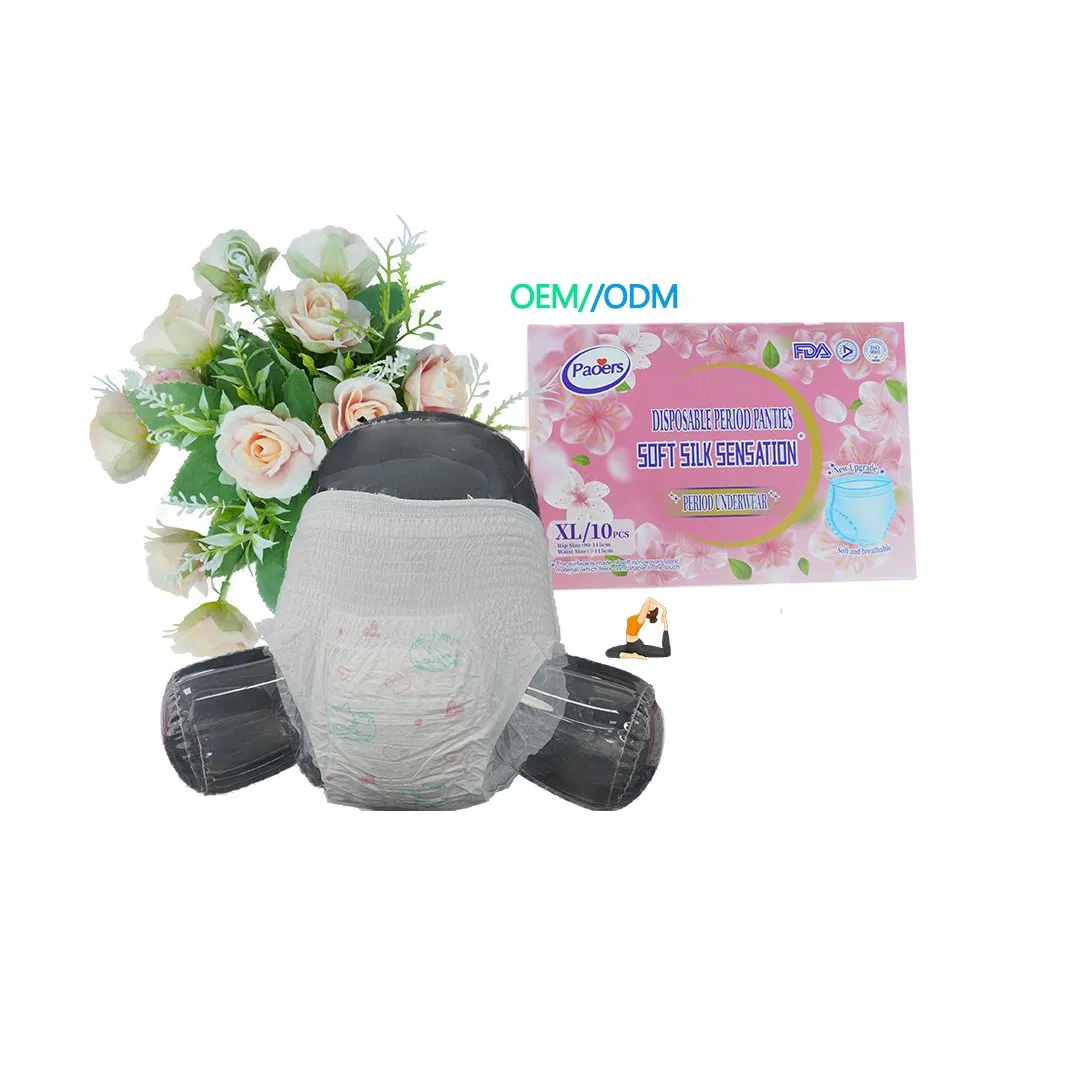 Calças menstruais externas, suaves e respiráveis, para uso noturno, calcinhas higiênicas femininas