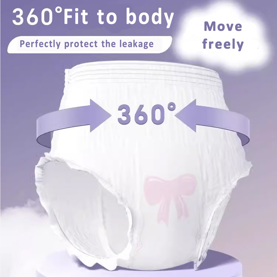 Calças menstruais descartáveis para mulheres e homens, calcinhas descartáveis para o período noturno