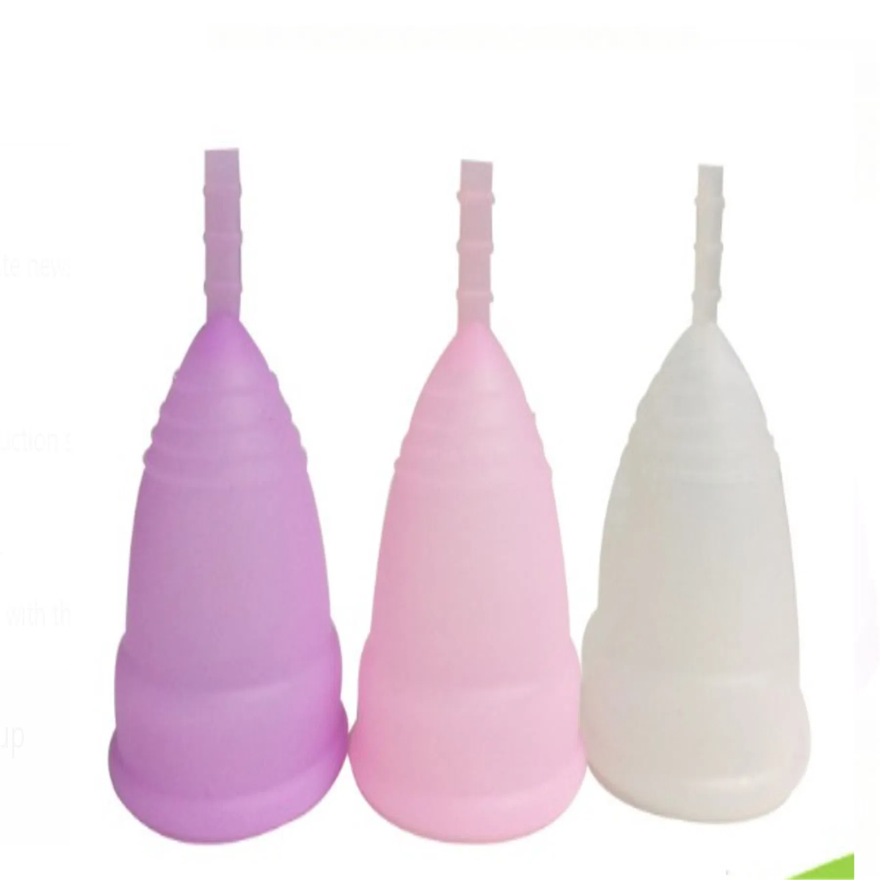 Copa Menstrual de Silicone Orgânica Reutilizável e Dobrável para Mulheres, Grau 100% Atacado
