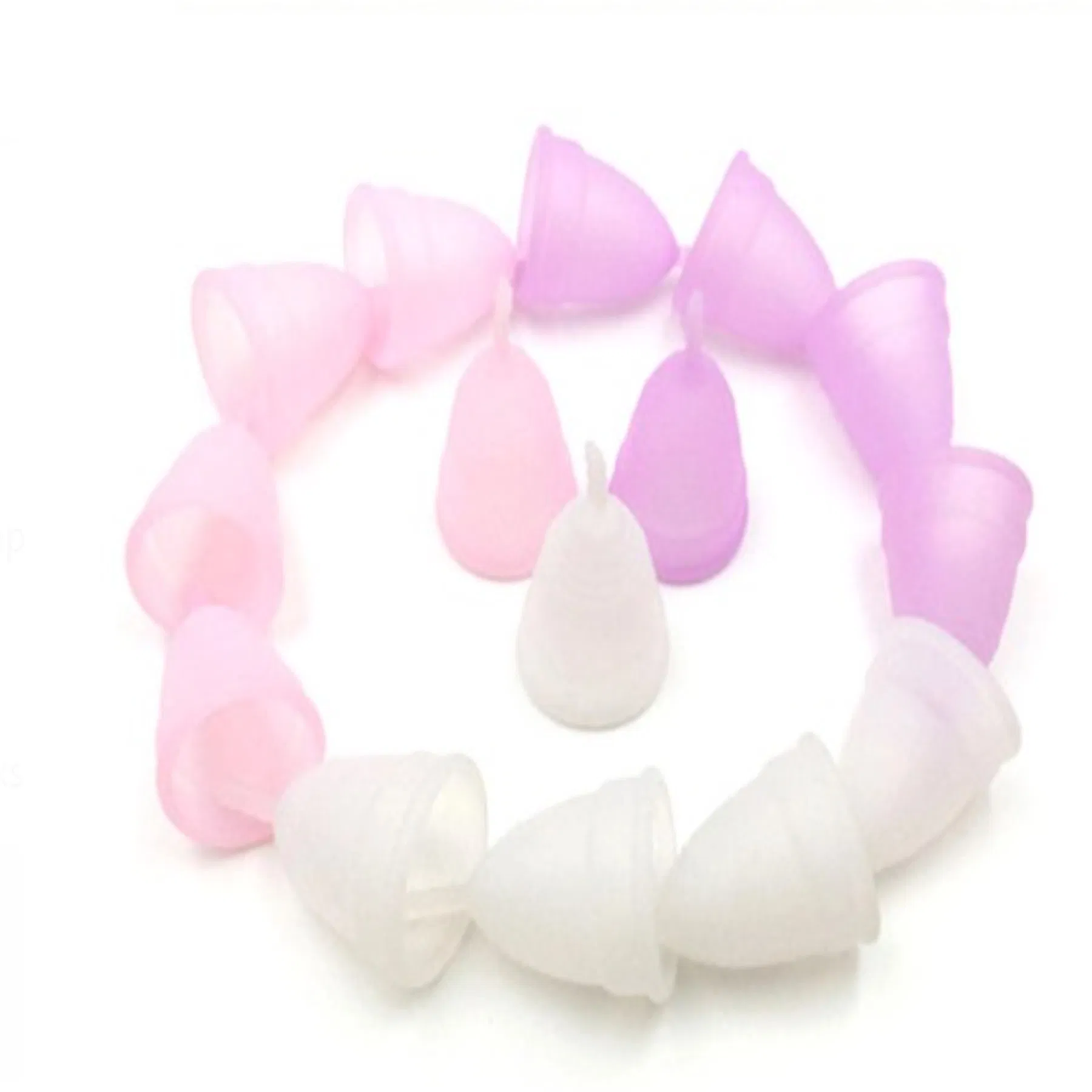 Copa Menstrual de Silicone Orgânica Reutilizável e Dobrável para Mulheres, Grau 100% Atacado