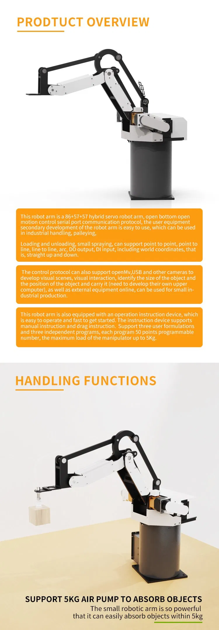 Robot Arm Motion Range