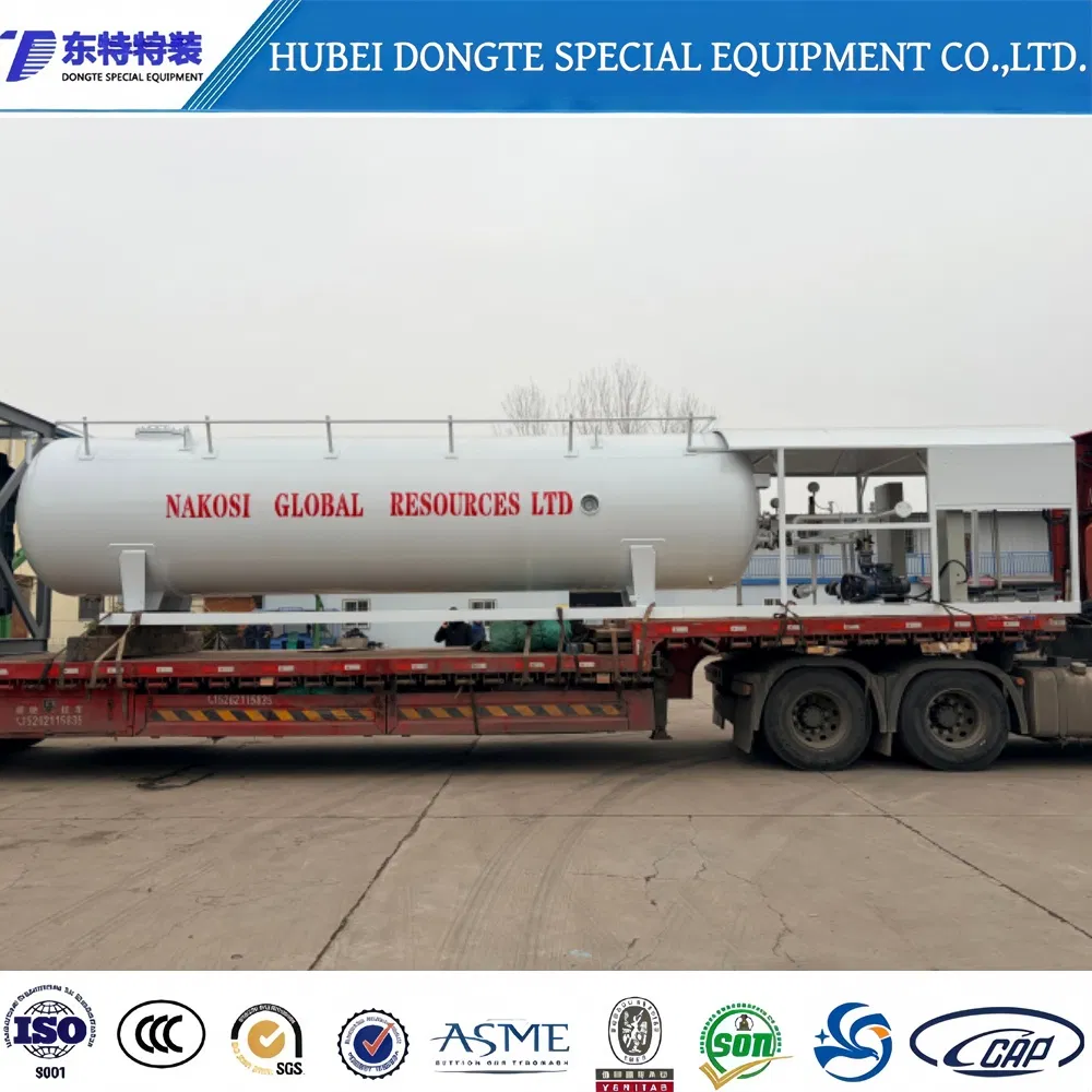 Portable Micro Gas Station: LPG Gas Cylinder Filling Bottling Plant 20cbm Mini Skid-Mounted Fuel Dispenser with Mobile Filling Pump