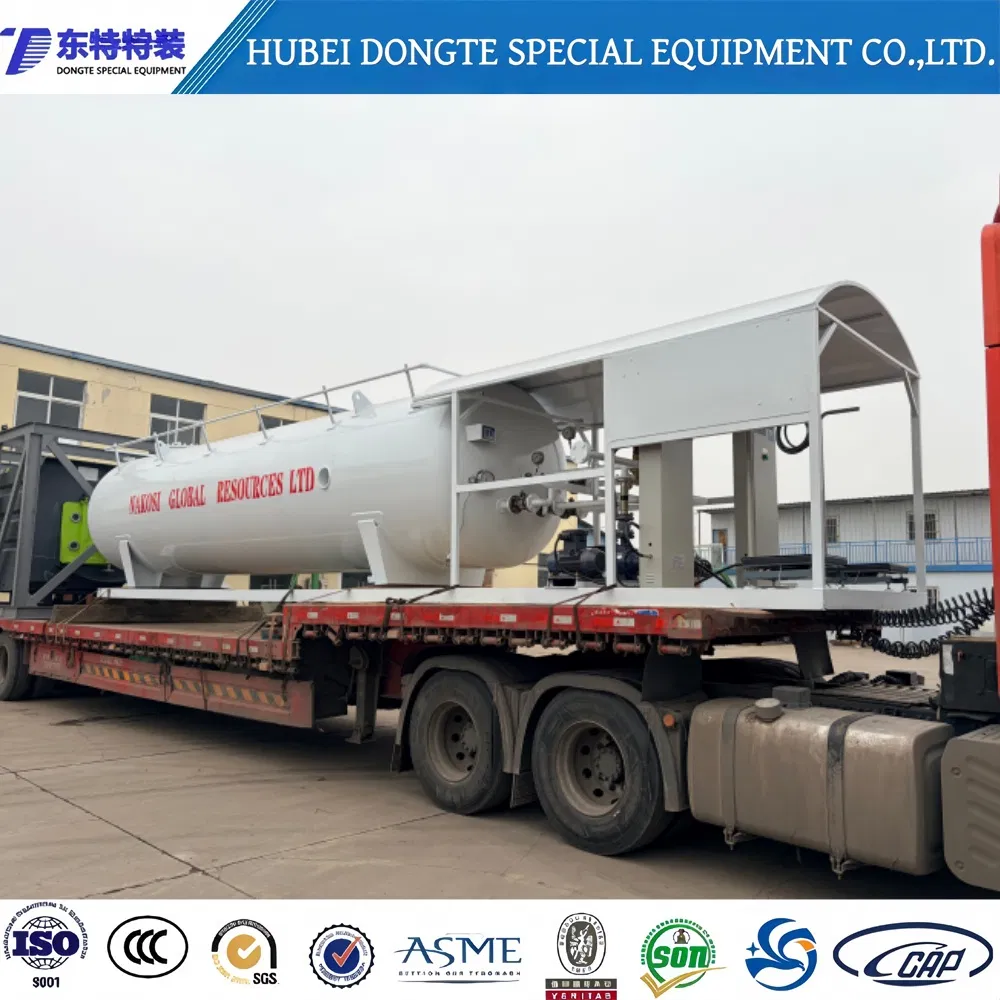 Portable Micro Gas Station: LPG Gas Cylinder Filling Bottling Plant 20cbm Mini Skid-Mounted Fuel Dispenser with Mobile Filling Pump