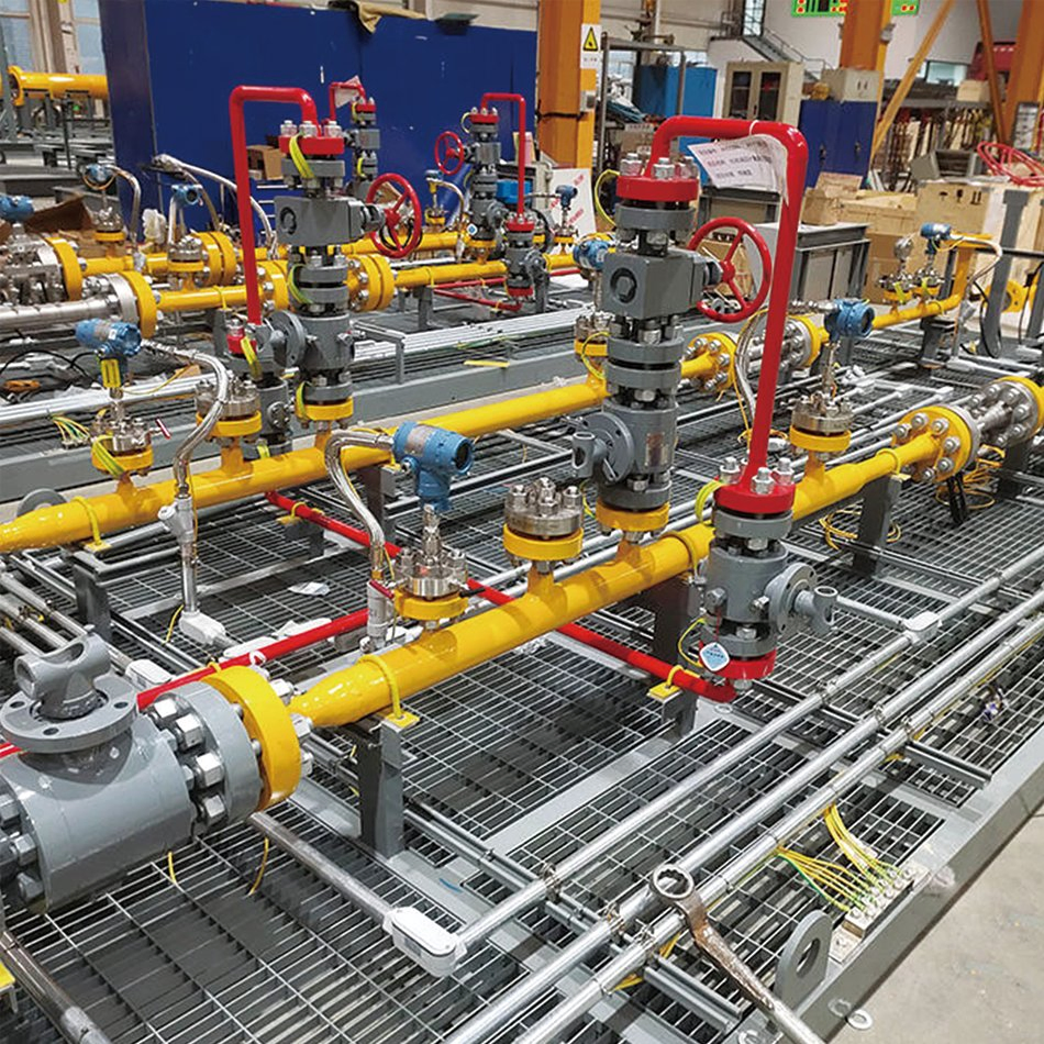 Integrated Prms CNG Pressure Reduction Skid Station with 2000 Nm³/H Flow Rate