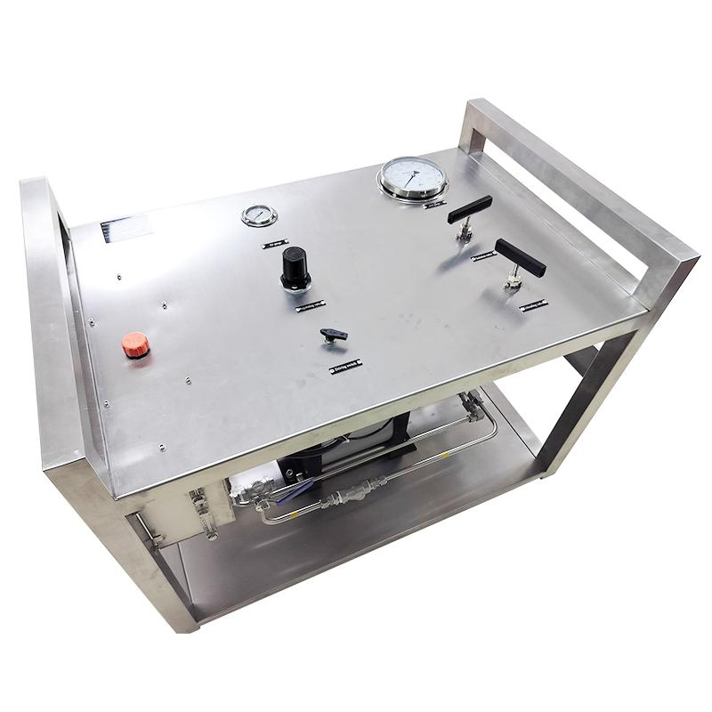 Usun Model: Ws-Gt69 250mm High Flow 300-500 Bar Complete Stainless Steel Frame Air Driven Hydraulic Pressure Testing Pump Skid with Gauges and Valves