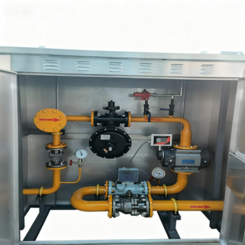 High Flow CNG Pressure Reduction and Metering Skid for Ceramic Glass Plants