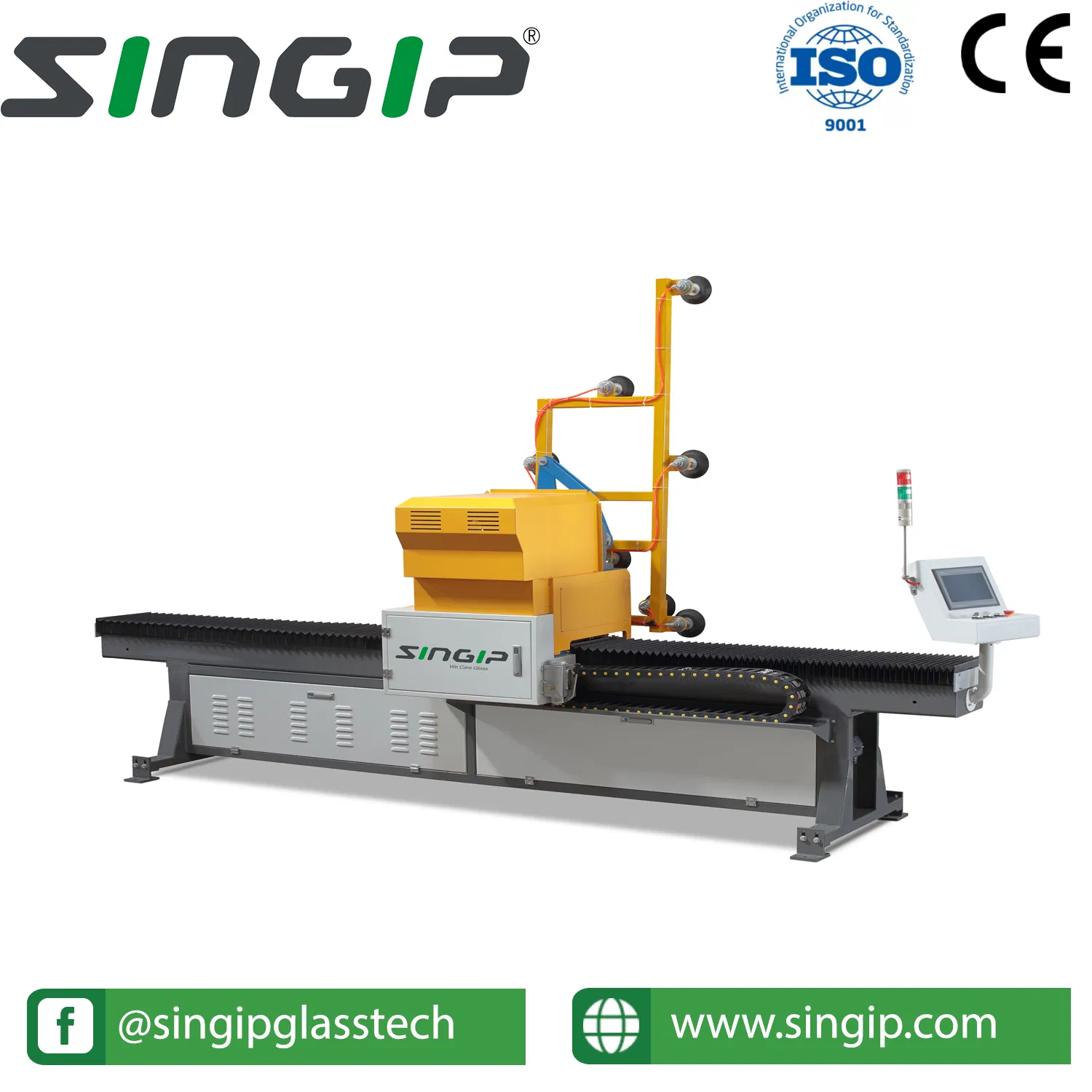 Robotic Arm Robot Lifting Glass Hoist Vacuum Lifter Pneumatic Pick Place Arm for Glass Production Line