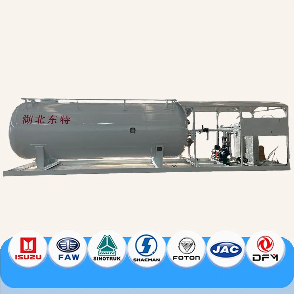 10 Tons Mobile LPG Tank Auto Filling Skid Station Plant