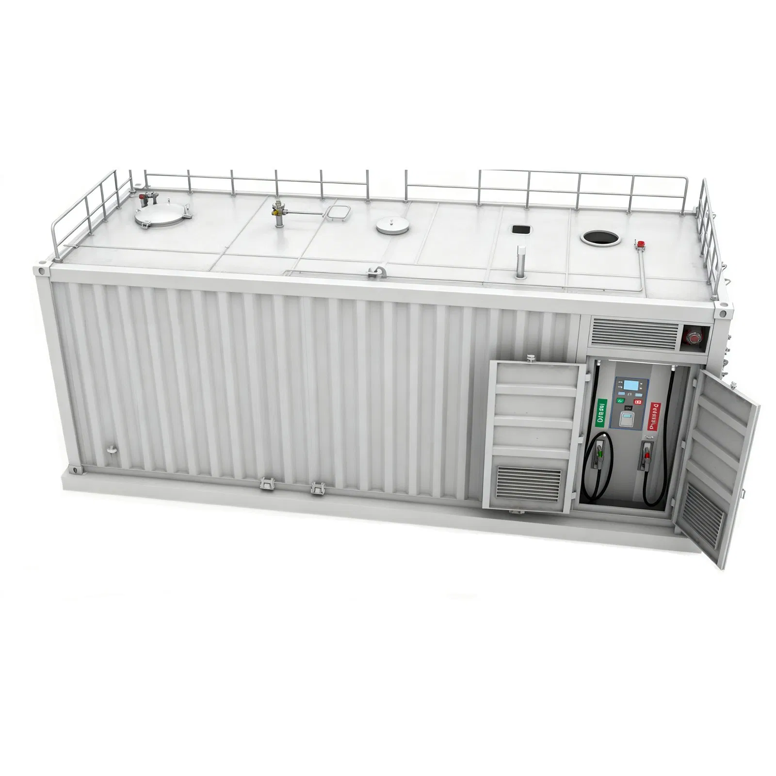 Customzied Gas Station Equipment 20FT 40FT Mounted Skid Mobile Fuel Statoin