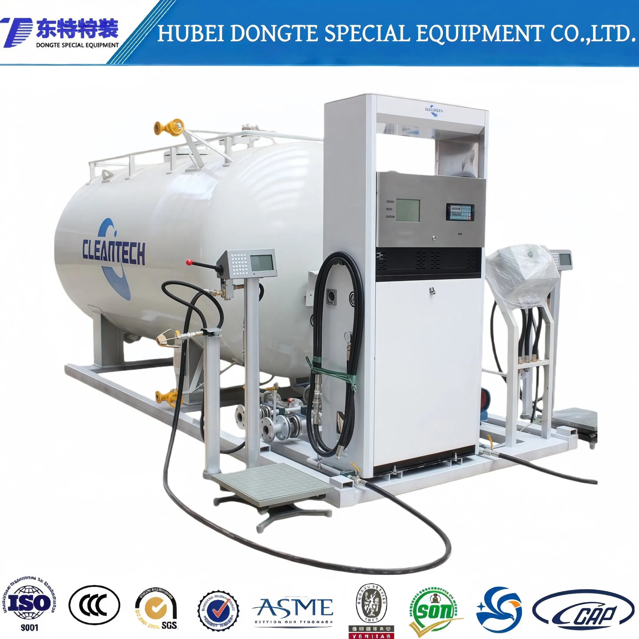 2026 The New Listing 60cbm Diesel Fuel Storage Tank Skid-Mounted Mobile Refilling Gas Station, 60000 Liters Portable Fuel Station for Sale