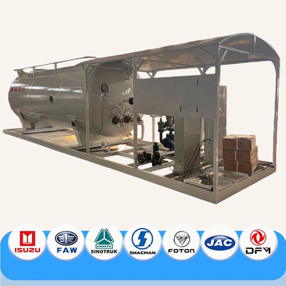 10 Tons Mobile LPG Tank Auto Filling Skid Station Plant