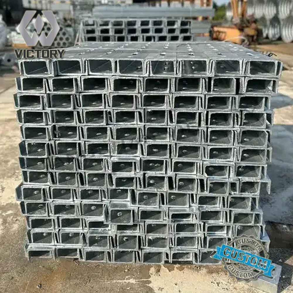 Durable Powder-Coated Steel Channel Cross Arm for Street Lighting