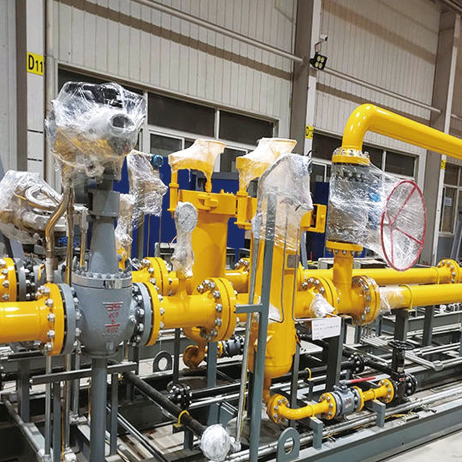 Integrated Prms CNG Pressure Reduction Skid Station with 2000 Nm³/H Flow Rate