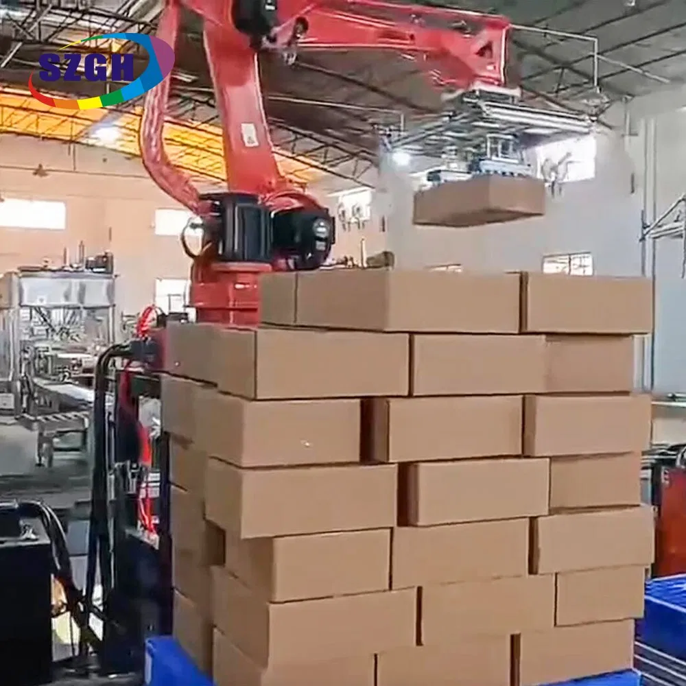 Low Cost 6 Axis Vertically Articulated Palletizing Robotic Automated Loading Pick and Place Robot Arm