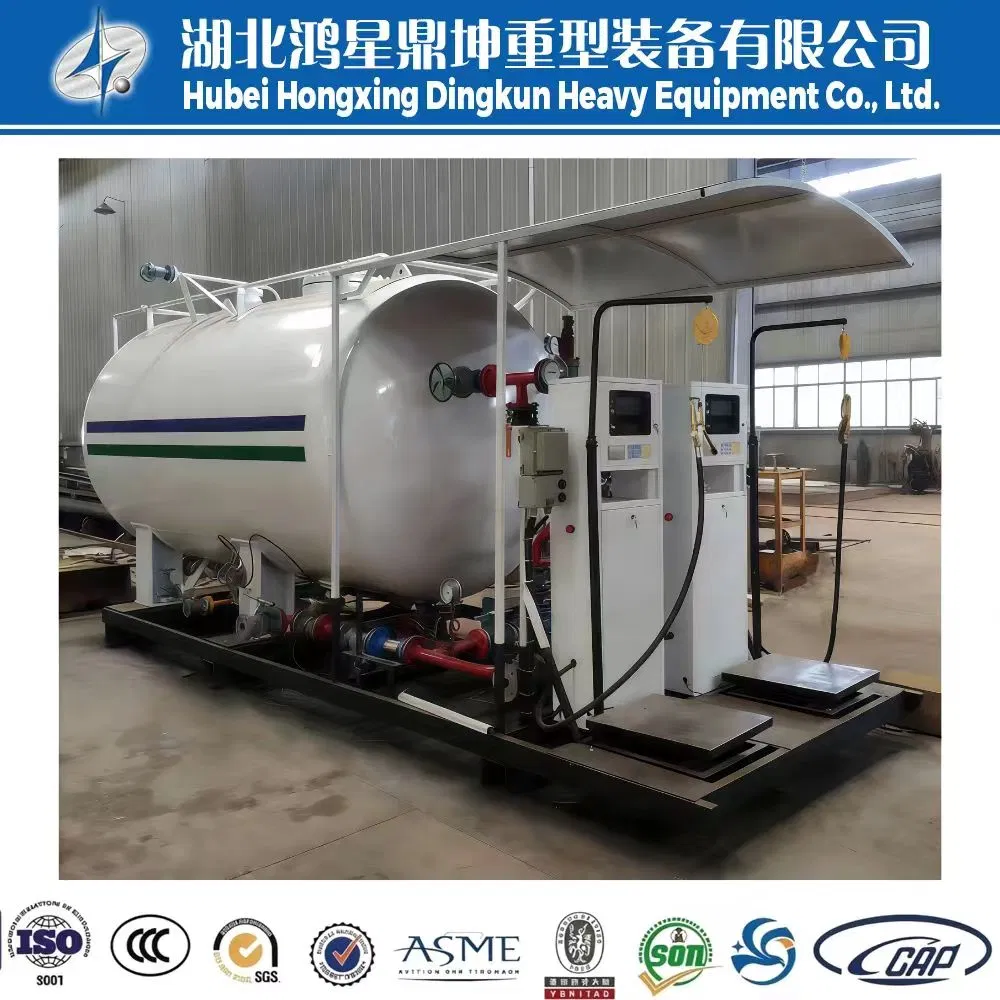 ASME Certified Skid-Mounted LPG Station Portable Fuel Dispenser with Tank