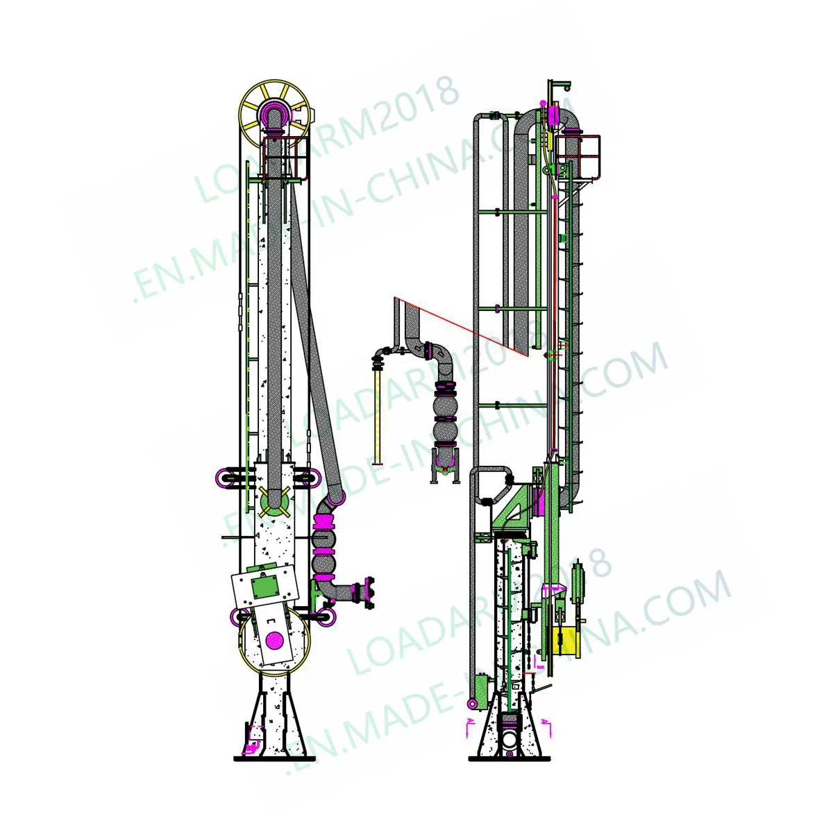 New Design Marine Loading Arm for Chemical Fluid Loading Control System