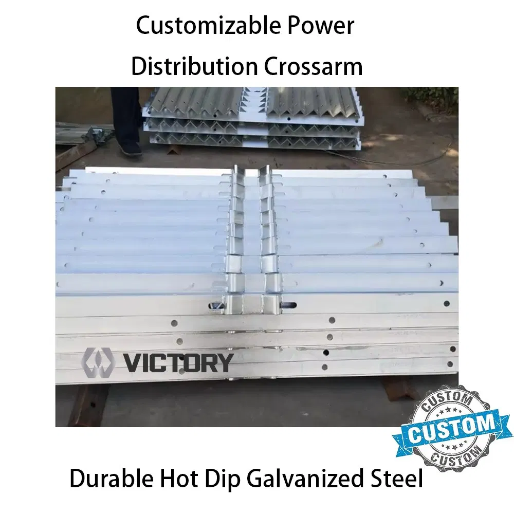 Corrosion Resistant Steel Hot DIP Galvanized Cross Arm for Power Distribution Poles
