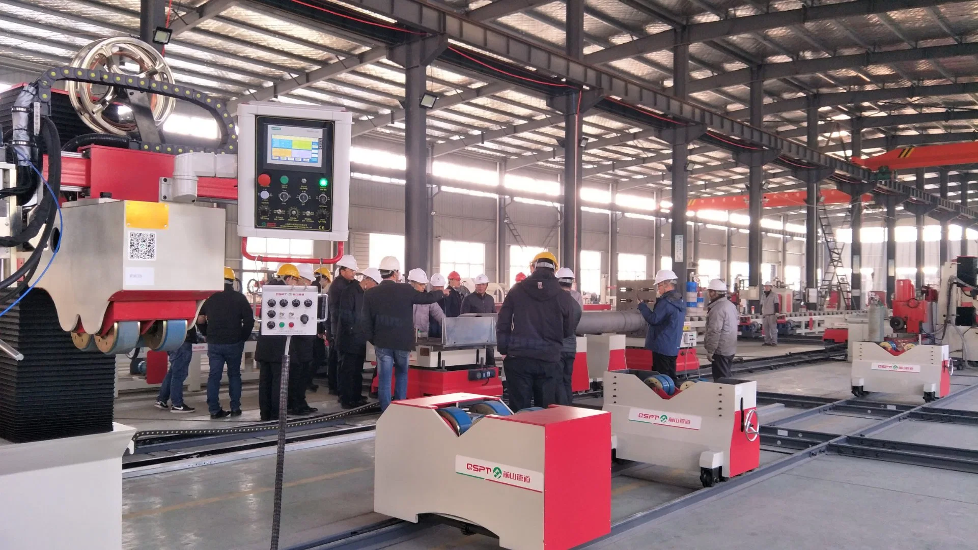 Pipe Transverse/ Lateral Trolley Conveying System for Cutting and Beveling Station / Fitting up and Welding Station