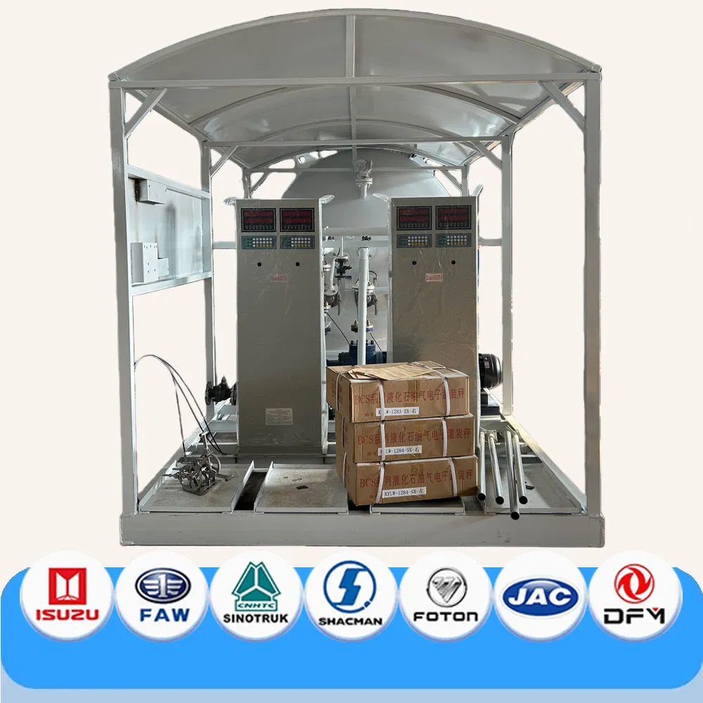10 Tons Mobile LPG Tank Auto Filling Skid Station Plant