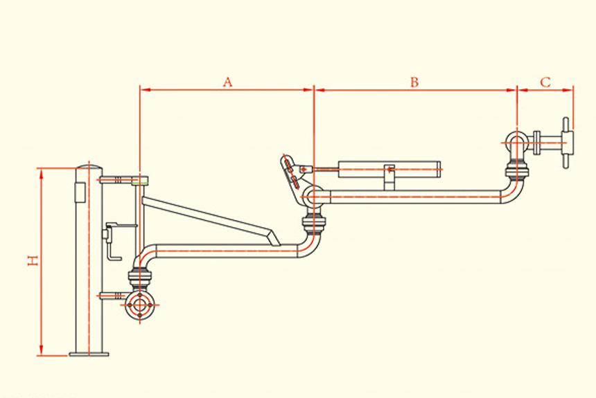The Chemical Transportation Al2504 Loading Arm for Trains or Trucks