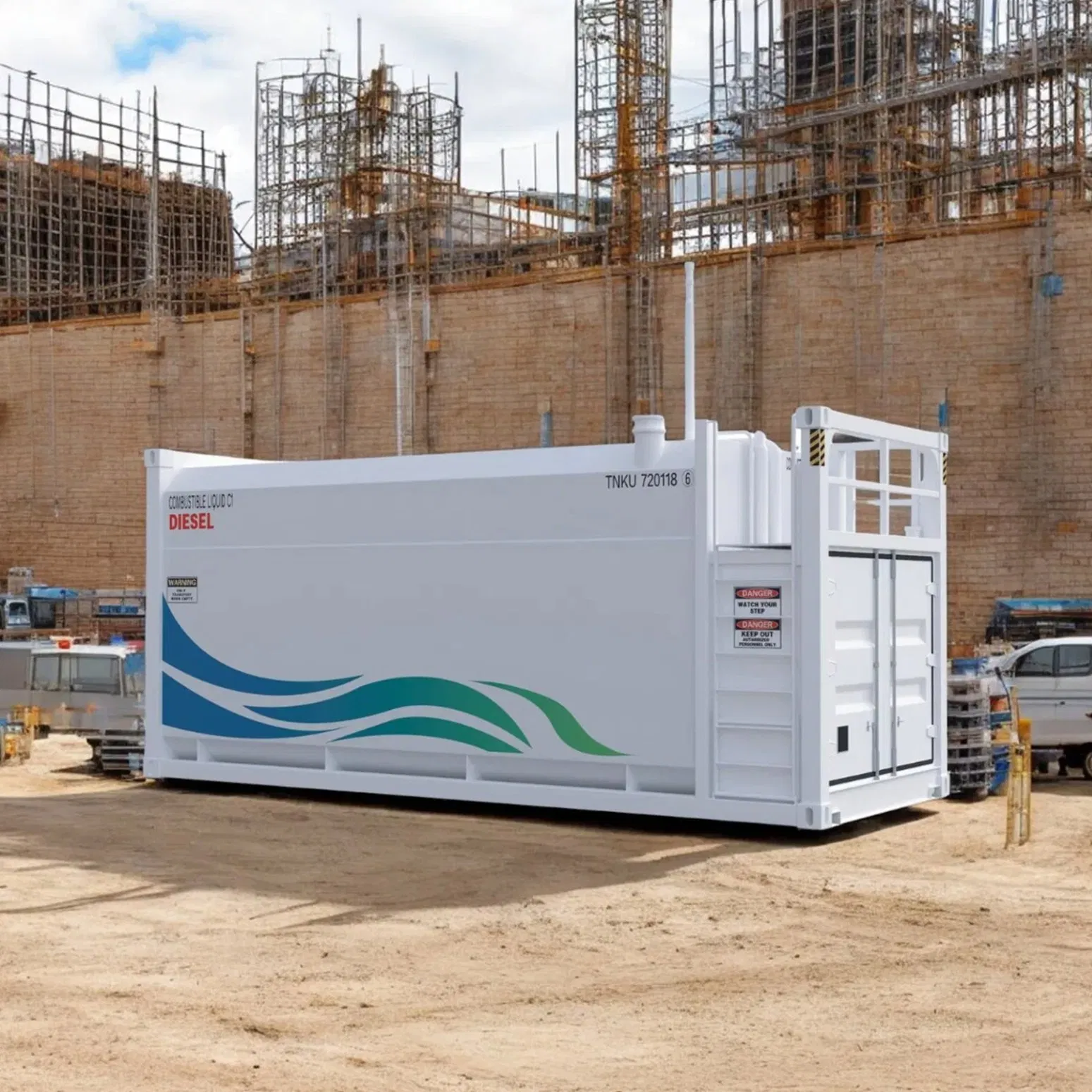 Customzied 20FT 40FT Mounted UL Certificated Ex-Proof Oil Gas Container Mobile Fuel Skid