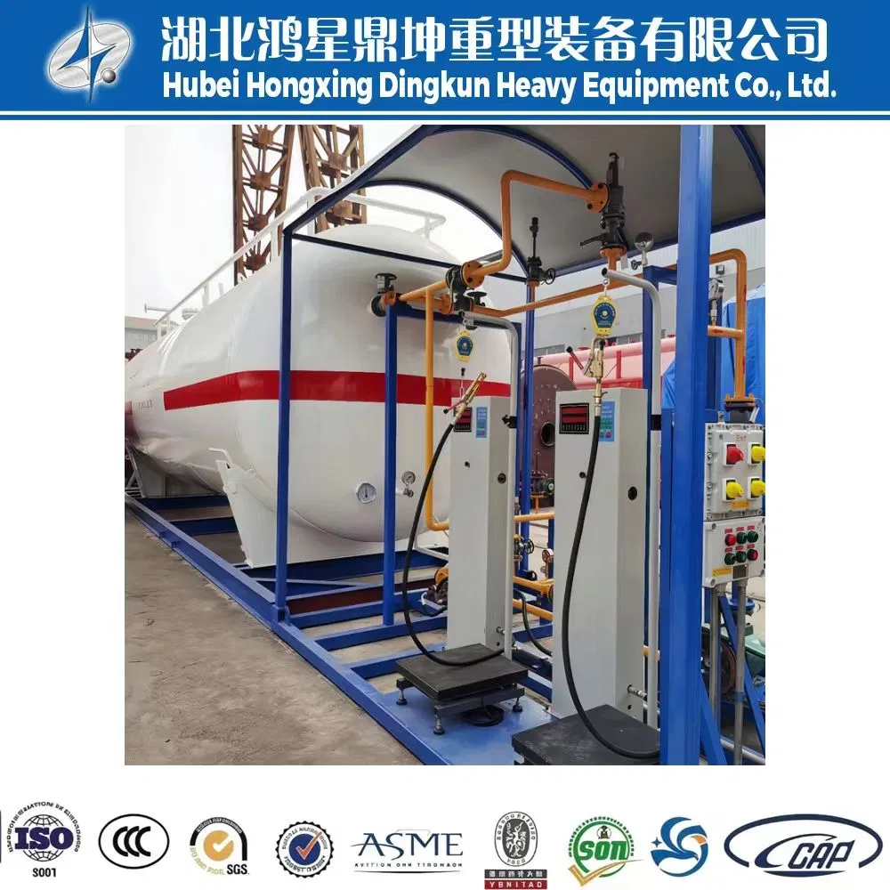 30 Tons Skid-Mounted Portable LPG Fuel Station Integrated Industrial Refueling Unit