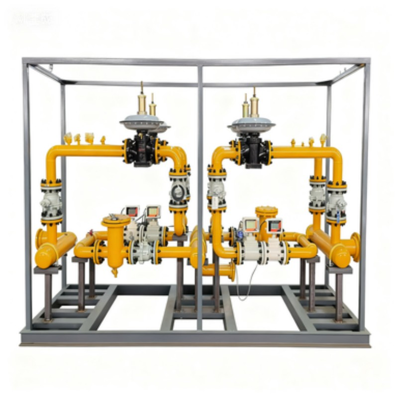 High Flow CNG Pressure Reduction and Metering Skid for Ceramic Glass Plants