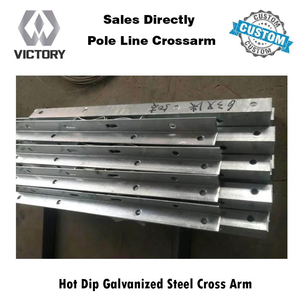 Low Carbon Steel Mild Q235B Hot DIP Galvanized Transmission Line Cross Arm