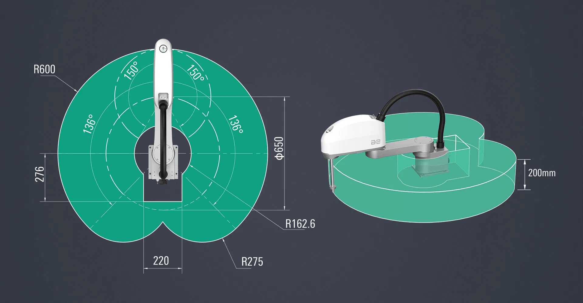 Desktop Small 4 Axis Scara robot Industrial Robot Arm Handling Automation CE Rohs 3c
