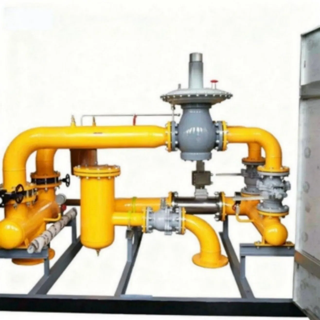 CNG Decompression &amp; Heating Skid with Regulation Control