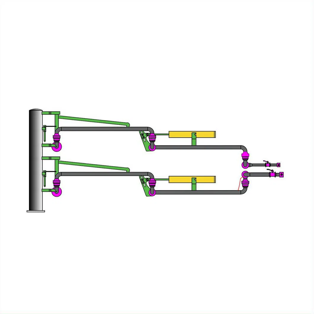 AL2554 land loading arm structure