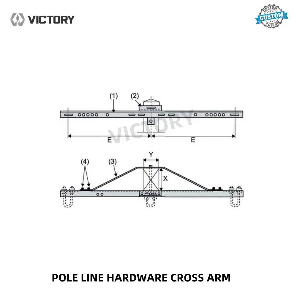 Durable Metal Support Arm for Utility Pole Hardware Solutions