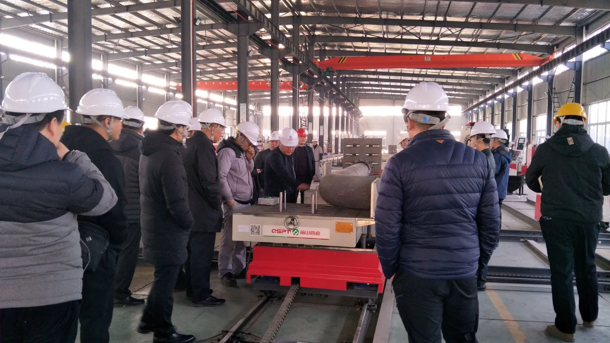 Pipe Transverse/ Lateral Trolley Conveying System for Cutting and Beveling Station / Fitting up and Welding Station