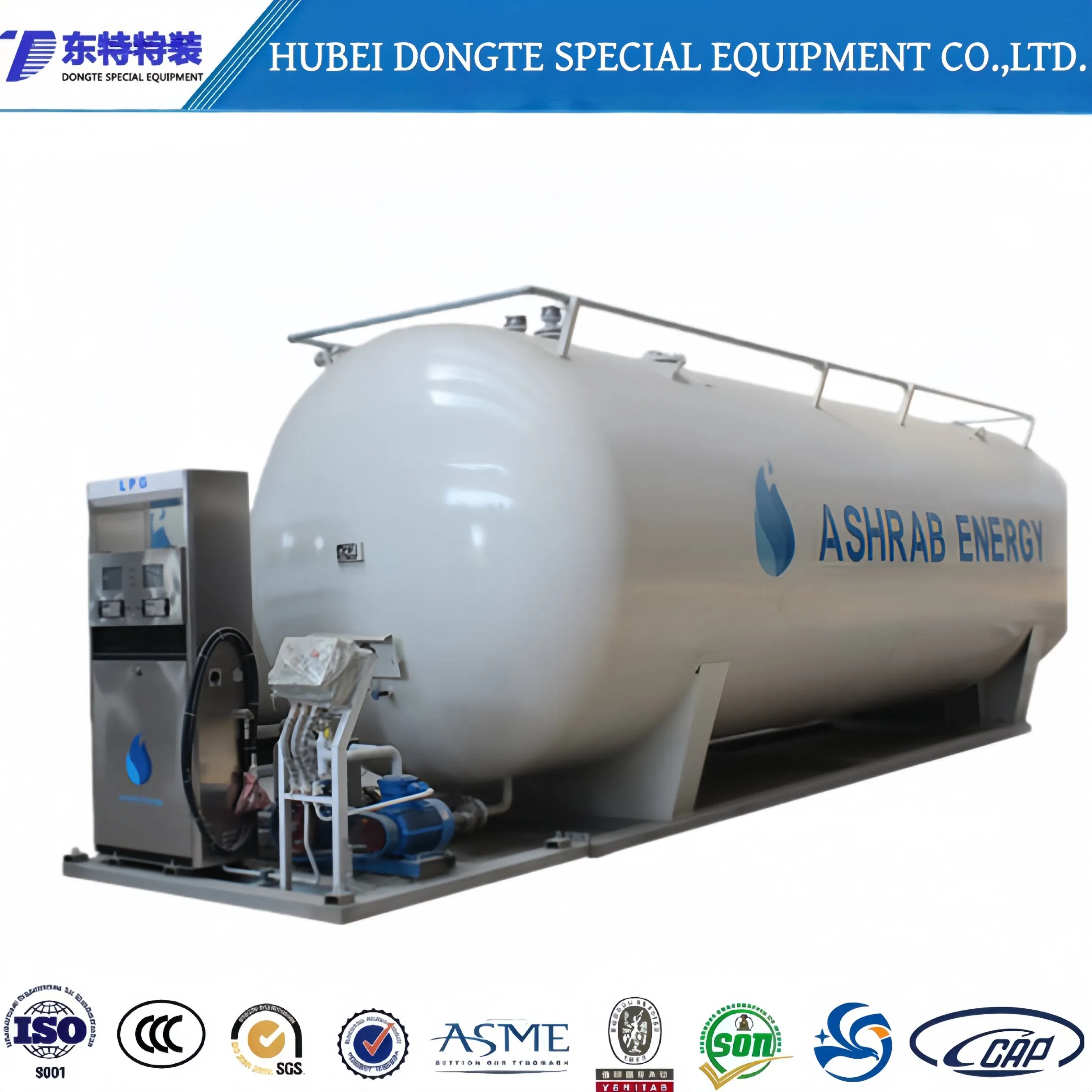 2026 The New Listing 60cbm Diesel Fuel Storage Tank Skid-Mounted Mobile Refilling Gas Station, 60000 Liters Portable Fuel Station for Sale