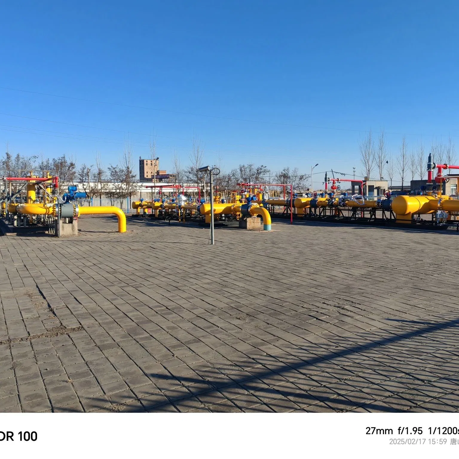 High Flow Capacity CNG Prms 250 Barg Inlet to 1 Barg Outlet Regulating Skid