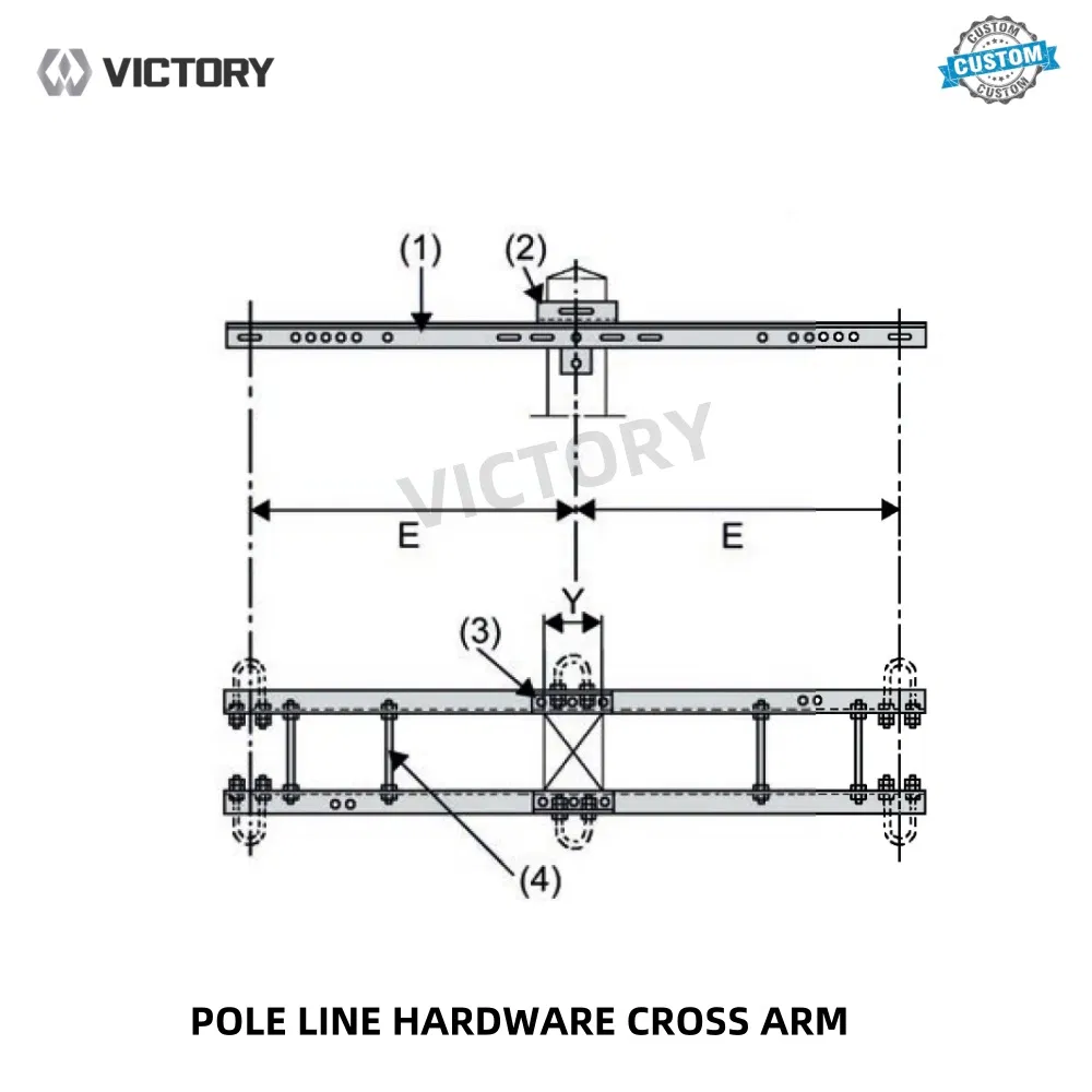 Durable Metal Support Arm for Utility Pole Hardware Solutions
