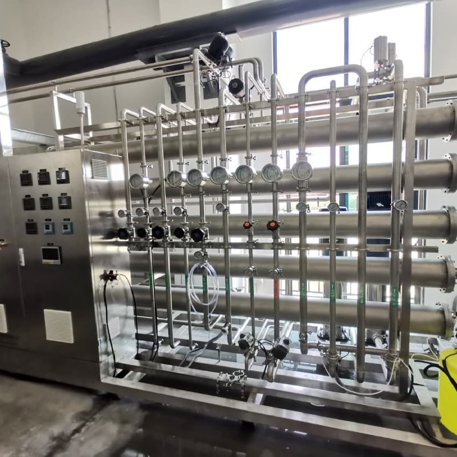 Multi-Stage Filtration Skid for Pharma Use with RO EDI Integration and Compact Skid for Pharma Applications