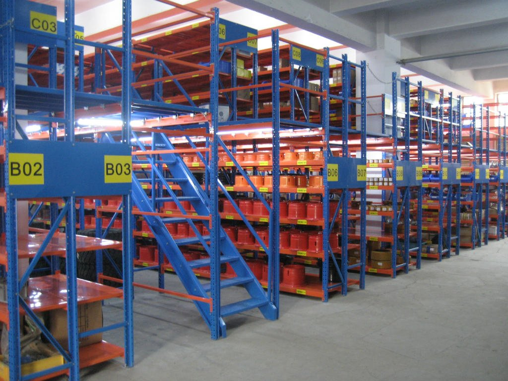 4000kg for One Level of The Beam for One Bay Heavy Duty Pallet Racking 1000kg for One Sqaure Meter Floor Decking Loading Capacity Mezzanine