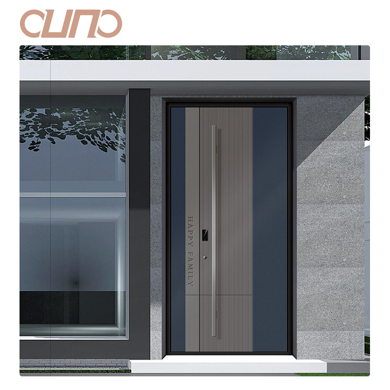 OUNA Modern Aluminum Exterior Entry Door for House Villa Security Soundproof Durable Design CE ISO NFRC Certified Manufacturer