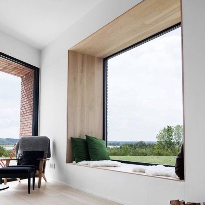 OUNA Modern Aluminum Fixed Window for Home Extra Large Panoramic View Slim Frame Design Living Room Bedroom Balcony Custom Size